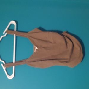 Olive striped Express rouched crop top